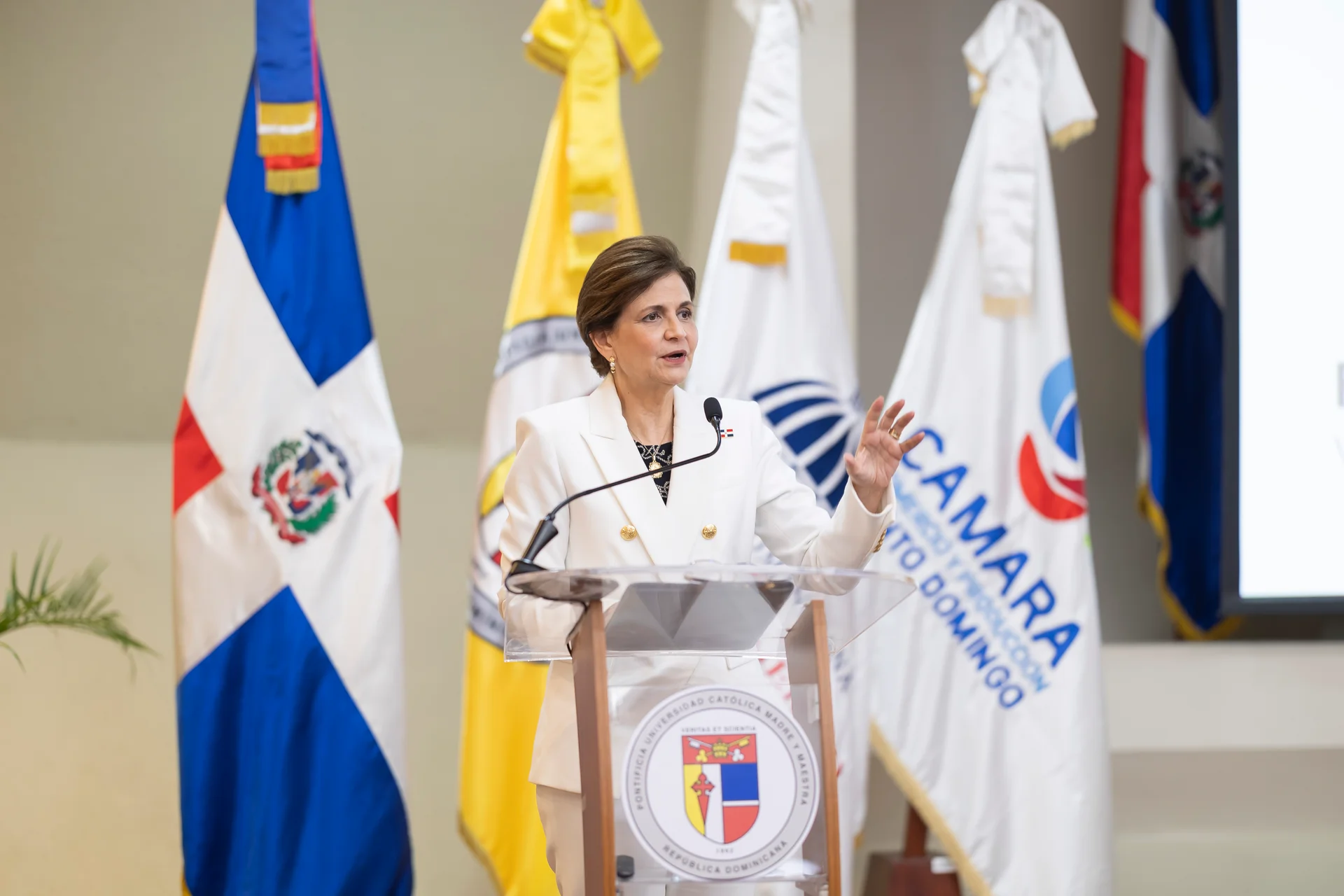 La vicepresidenta Raquel Peña en sus palabras